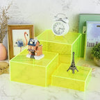 3Pcs Yellow Buffet Risers Acrylic Boxes Display Food Risers for Buffet Table Platter Parties Weddings Catering, alternate