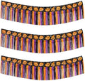3PK Pumpkin Foil Fringe Garland 30ft Tinsel Banner in Pumpkin