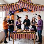 3PK Pumpkin Foil Fringe Garland 30ft Tinsel Banner in Pumpkin, alternate view 4