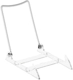 3PL Adjustable White Wire and Clear Acrylic Display Easel, 3.875" W x 5.375" D x 5.25" H, Pack of 12 in