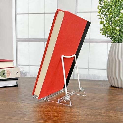 3PL Adjustable White Wire and Clear Acrylic Display Easel, 3.875" W x 5.375" D x 5.25" H, Pack of 12 in, alternate view 3