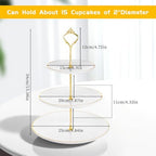 3Sets of 3 Tier Cupcake Stand Plastic Tiered Serving Tray Dessert Plates Cake Pastry Display Tower Tray Platter, alternate