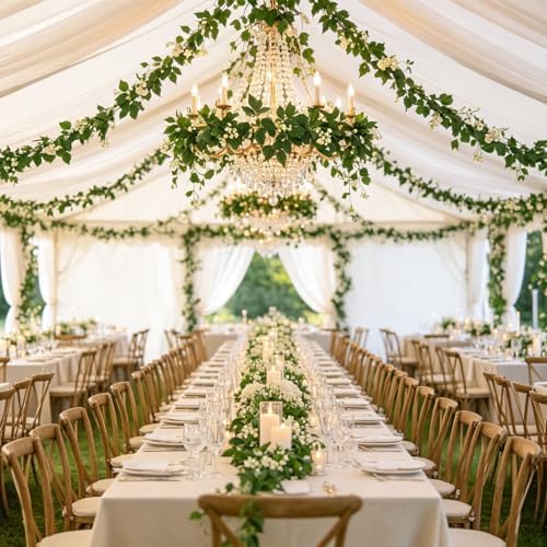 3Strands 6.9FT Artificial Ivy Garland, Realistic Fake Ivy Vine, alternate view 2