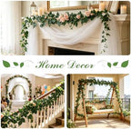 3Strands 6.9FT Artificial Ivy Garland, Realistic Fake Ivy Vine, alternate view 3