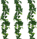 3Strands Artificial Vines Kit, 71" Silk Eucalyptus Ivy Garland Green Leaves Natural Odorless, Fake Greenery