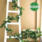 3Strands Artificial Vines Kit, 71" Silk Eucalyptus Ivy Garland Green Leaves Natural Odorless, Fake Greenery, alternate view 4