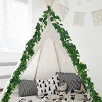 3Strands Artificial Vines Kit, 71" Silk Eucalyptus Ivy Garland Green Leaves Natural Odorless, Fake Greenery, alternate view 5