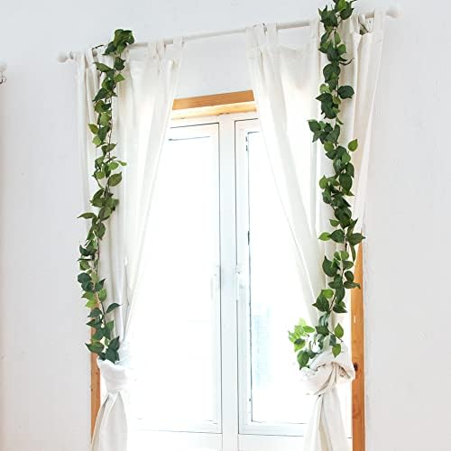 3Strands Artificial Vines Kit, 71" Silk Eucalyptus Ivy Garland Green Leaves Natural Odorless, Fake Greenery, alternate view 7