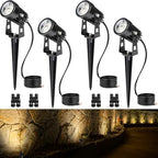 3W Low Voltage Landscape Lighting LED Landscape Spotlights with Connectors Waterproof Low Voltage Landscape