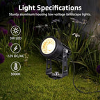 3W Low Voltage Landscape Lighting LED Landscape Spotlights with Connectors Waterproof Low Voltage Landscape, alternate view 2