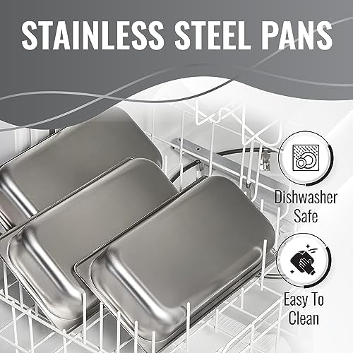 3x2.5 QT Food Warmers for Parties Buffet Servers and Warmers - Premium Catering Supplies Buffet Display, alternate view 5