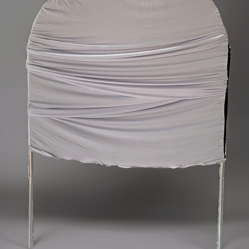 3X6ft Beige Brown Ripples Arch Fabric Backdrop Covers for Wedding Bridal Shower Birthday Party Decoration Arched, alternate