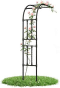 4.0FT×7.9FT Half Side Square Tube Metal Garden Arch Trellis