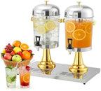 4.4 Gallon Commercial Drink Dispenser with Ice Core, Gold in Gold, alternate view 2