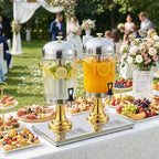 4.4 Gallon Commercial Drink Dispenser with Ice Core, Gold in Gold, alternate view 7
