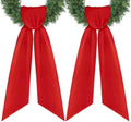 4.5" W x 56.3" L Front Door Wreath Blank Sash, 2 Pack Red Sash, Plain Embroidered Wreath Accessories for
