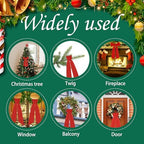 4.5" W x 56.3" L Front Door Wreath Blank Sash, 2 Pack Red Sash, Plain Embroidered Wreath Accessories for, alternate view 5