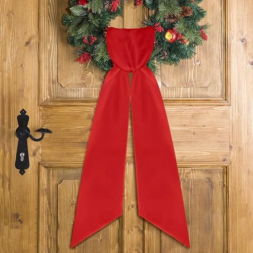 4.5" W x 56.3" L Front Door Wreath Blank Sash, 2 Pack Red Sash, Plain Embroidered Wreath Accessories for, alternate view 6