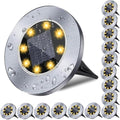 4.6 Inch Diameter Solar Ground Lights, Waterproof Solar Garden Lights, Outdoor Garden Waterproof Bright