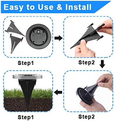 4.6 Inch Diameter Solar Ground Lights, Waterproof Solar Garden Lights, Outdoor Garden Waterproof Bright, alternate view 5