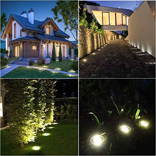 4.6 Inch Diameter Solar Ground Lights, Waterproof Solar Garden Lights, Outdoor Garden Waterproof Bright, alternate view 6