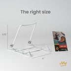 4.75" Clear Acrylic Display Stand Made in USA - 12 Pack in Acrylic White, alternate view 2