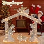4.8 FT Lighted Christmas Nativity Scene, Pre‐Lit Outdoor Yard Decor, alternate view 4