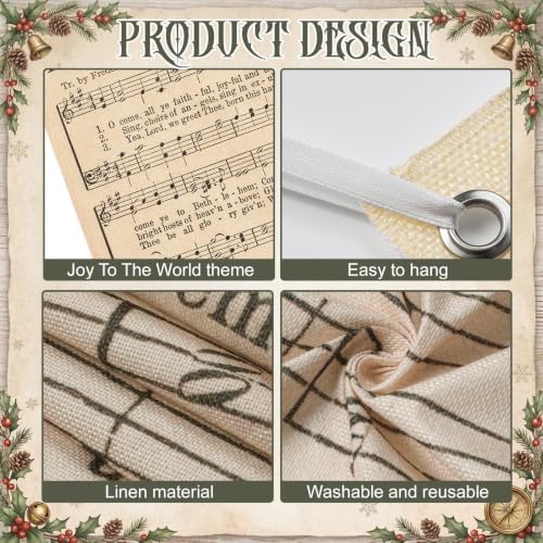 4.8x6 ft O Come, All Ye Faithful Christmas Photo Backdrop Tapestry in 4.8x6 ft, alternate view 3