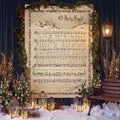 4.8x6ft Vintage O Holy Night Christmas Photo Backdrop Tapestry in 4.8x6ft