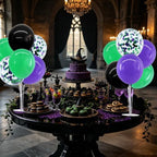 4 Black Purple Green Balloon Stand Balloon Centerpieces for Table in 4 Count (Pack of 1) in Metallic Blue Silver, alternate