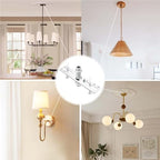 4" Ceiling Light Fixture Mounting Bracket Kit, 4Pcs Universal Lamp Crossbar Hardware Set for Chandelier & Wall, alternate