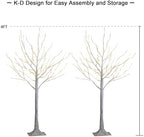 4 Feet 48L LED Birch Tree Lights, Pack of 2, Warm White, for Holiday Party and Christmas Decoration, Indoor and, alternate