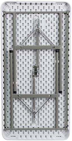4-Foot Granite White Plastic Folding Table, alternate view 6