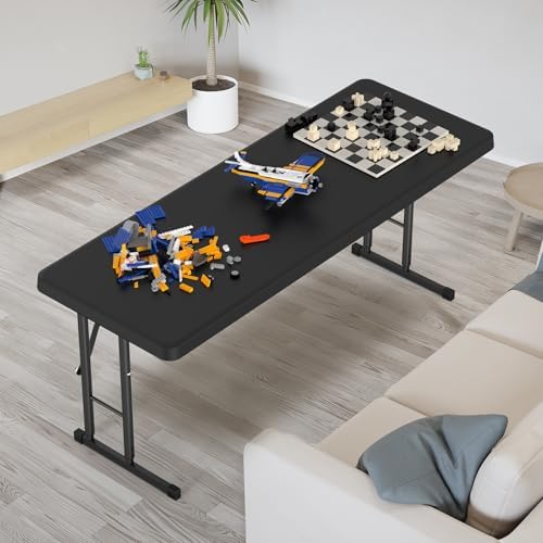 4 FT Narrow Folding Table, Premium Quality HDPE Material and Sturdy Metal Frame, Perfect for Buffet, Seminar, alternate view