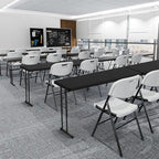 4 FT Narrow Folding Table, Premium Quality HDPE Material and Sturdy Metal Frame, Perfect for Buffet, Seminar, alternate view