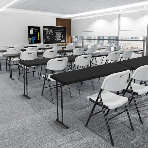 4 FT Narrow Folding Table, Premium Quality HDPE Material and Sturdy Metal Frame, Perfect for Buffet, Seminar, alternate view