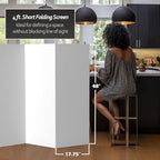 4 ft. Short White Temporary Cardboard Folding Screen - 3 Panels, alternate view 5
