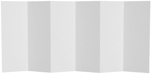 4 ft. Short White Temporary Cardboard Folding Screen - 6 Panels in White