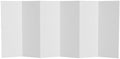 4 ft. Short White Temporary Cardboard Folding Screen - 6 Panels in White