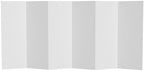 4 ft. Short White Temporary Cardboard Folding Screen - 6 Panels in White