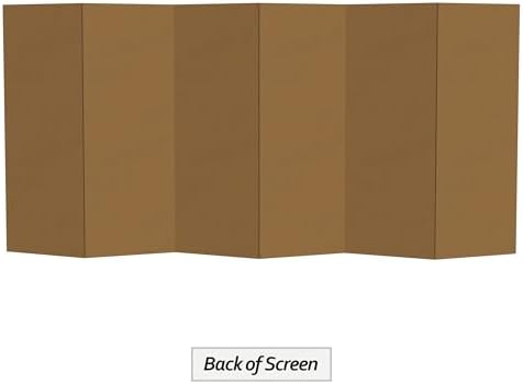4 ft. Short White Temporary Cardboard Folding Screen - 6 Panels in White, alternate view 6
