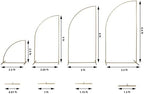 4 Gold Metal Floral Display Frame Half Moon Backdrop Stand Wedding Arch Set Party Events Reception Decorations, alternate