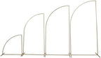 4 Gold Metal Floral Display Frame Half Moon Backdrop Stand Wedding Arch Set Party Events Reception Decorations, alternate