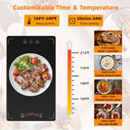 4-in-1 Detachable Electric Warming Tray, Expandable Buffet Server 33x15 Inch, 104-248°F with 24H Timer, Chafing, alternate