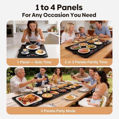 4-in-1 Food Warming Tray with Independent Temp & Timer, alternate view 3