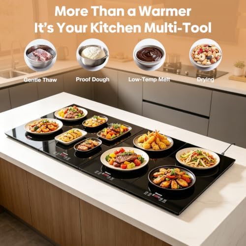 4-in-1 Food Warming Tray with Independent Temp & Timer, alternate view 5