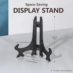 4 Inch Black 12pcs/Set Plastic Easels Plate Display Stands Picture Frame Stand Holder in Black, alternate view 2