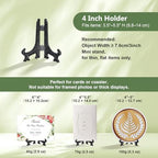 4 Inch Black 12pcs/Set Plastic Easels Plate Display Stands Picture Frame Stand Holder in Black, alternate view 4