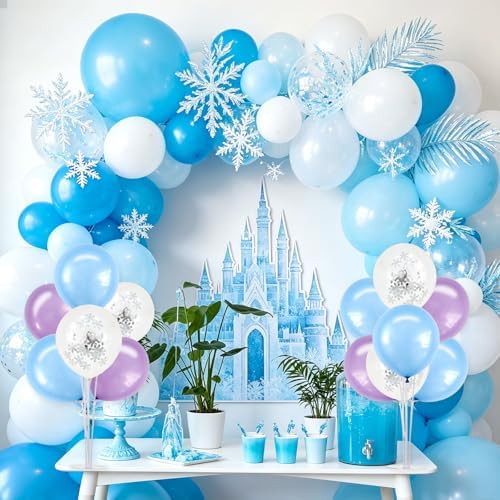 4 Macaron Blue Purple Balloon Stand Balloon Centerpieces for Table in 4 Count (Pack of 1) in Metallic Blue, alternate view 6