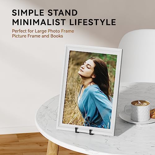 4 Pack 10 Inch Large Plate Stands for Display - Metal Square Wire Plate Holder Display Stand + Picture Stand for, alternate
